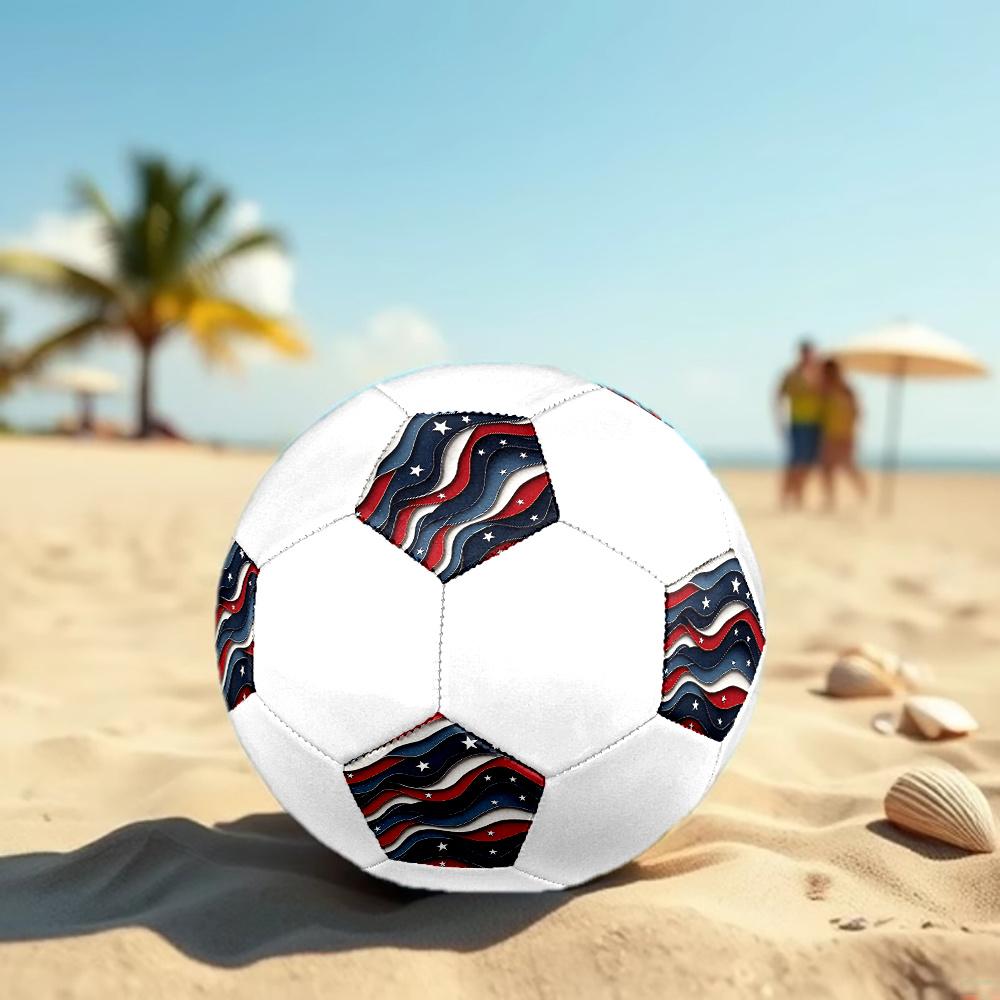 1PC American Flag Soccer Ball Size 5 Football Machine Sewn Indoor/Outdoor Universal Football W26