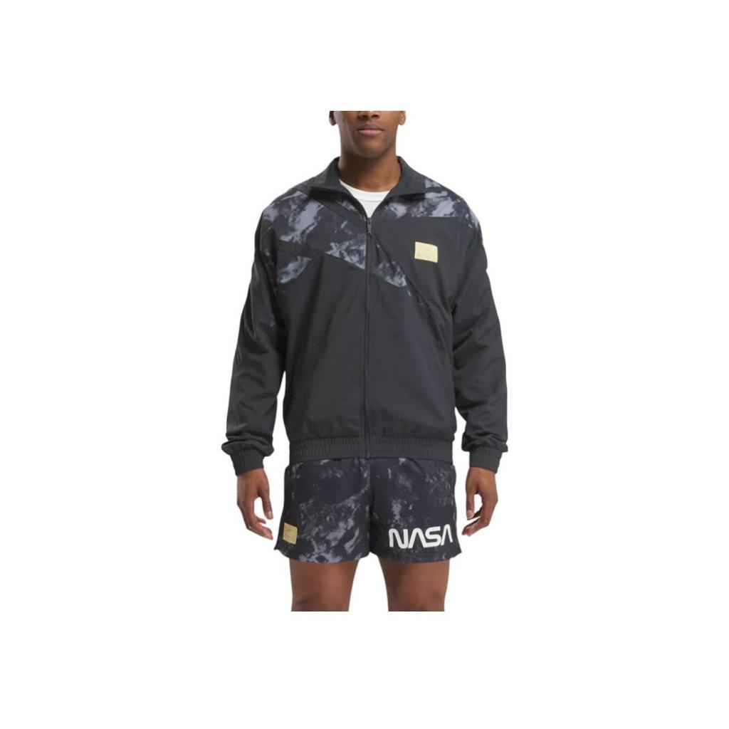 Reebok X NASA Collaboration Sports Casual Comfortable Stand Collar Jacket Unisex Jacket Gray 100207593