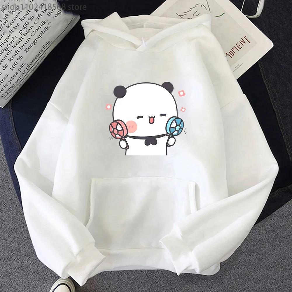 Harajuku Cute Bubu Dudu Print Hoodies Fall Winter Casual Long Sleeves Fleece Loose Hooded Sweatshirts for Men Women Clothing