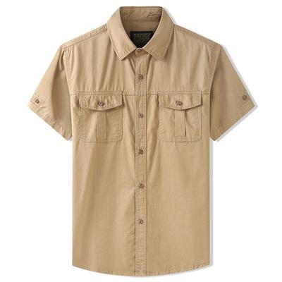 Men's Shirts Outdoor Short-sleeved Shirts Summer Casual Men's Anti-wrinkle No-iron Workwear Breathable Shirt Tops