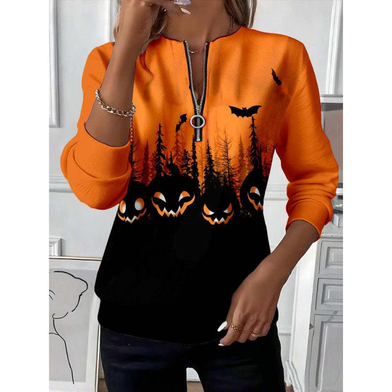 Long Sleeve Printed Raglan Sleeve Long Sleeve Women's Sweatshirt