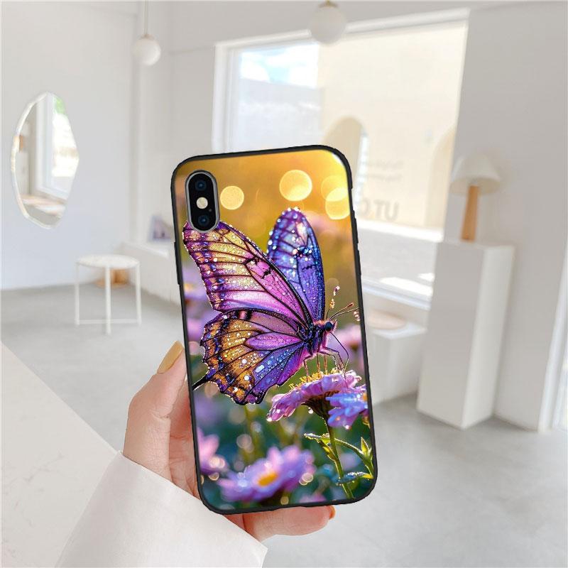 LO26 Colorful Butterfly Soft Shell Phone Case for Redmi Note 13 14 Pro+ Plus A3 A3X 13X 13C 13R 14S 14C 14R