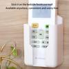 Multifunction Wall Mount Remote Control Holder Box Organizer Container No Drilling Adhesive Mobile Phone Plug Charging Holder