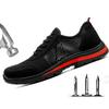 Fashion Labor Protection Shoes Anti Impact Anti Puncture Steel Toe Breathable Anti Odor Safety Shoes Summer Construction Site Work D173