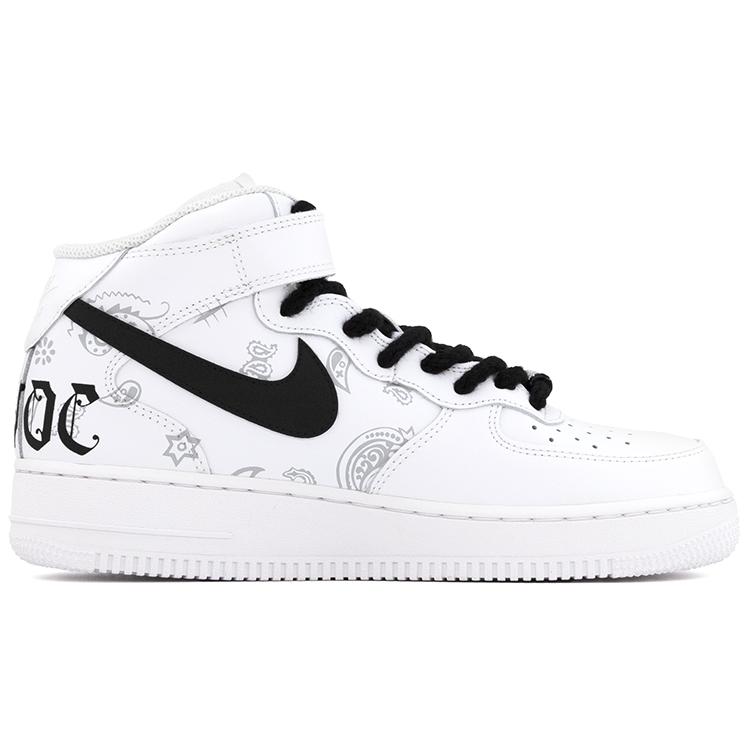 Nike Air Force 1 Mid top Skateboard Shoes Men's Black White CW2289-111(team-A)-Random packaging bags