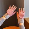 Winter-Flip-Handschuhe für Damen: Warmes, samtgefüttertes, verdicktes Fünf-Finger-Design zum Schreiben und Radfahren