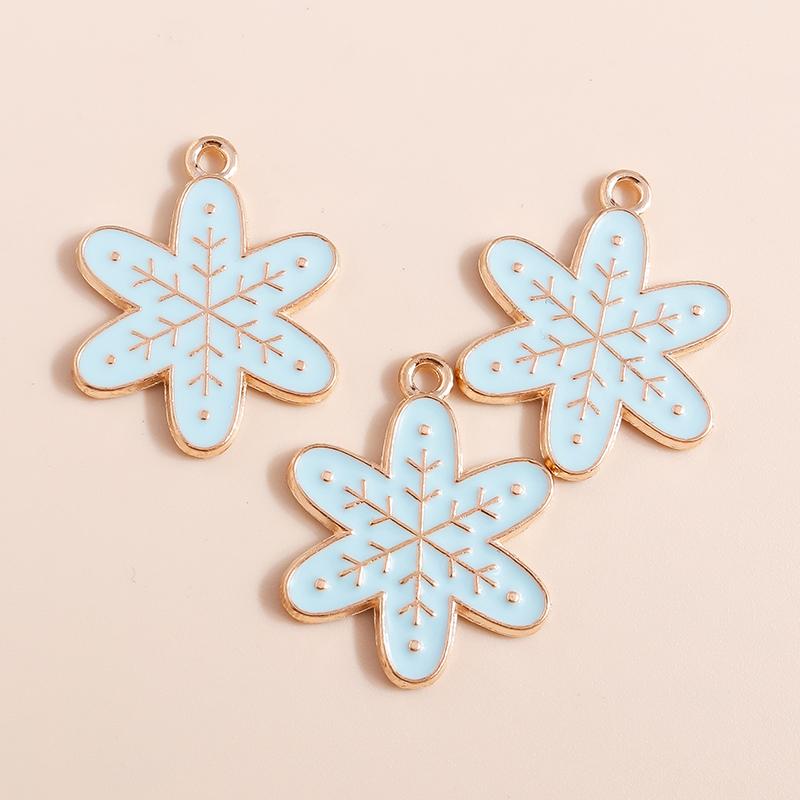 10pcs Enamel Christmas Tree Snowman Pendants Charms for Jewelry Making Earrings Necklace DIY Bracelet Accessories Supplies