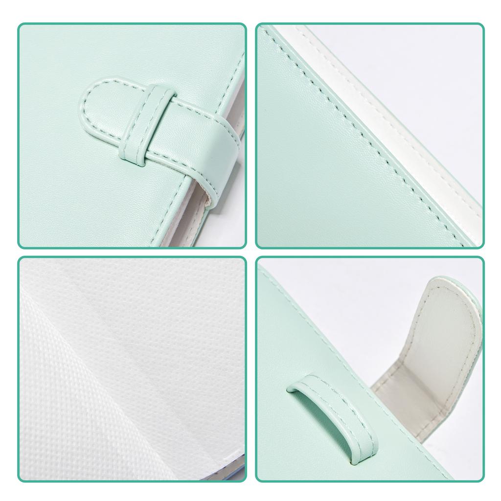 6 Inch 40 Pockets Mini Pure Color PU Leather Photos Album Binder Photo Album Foto for Gift Present