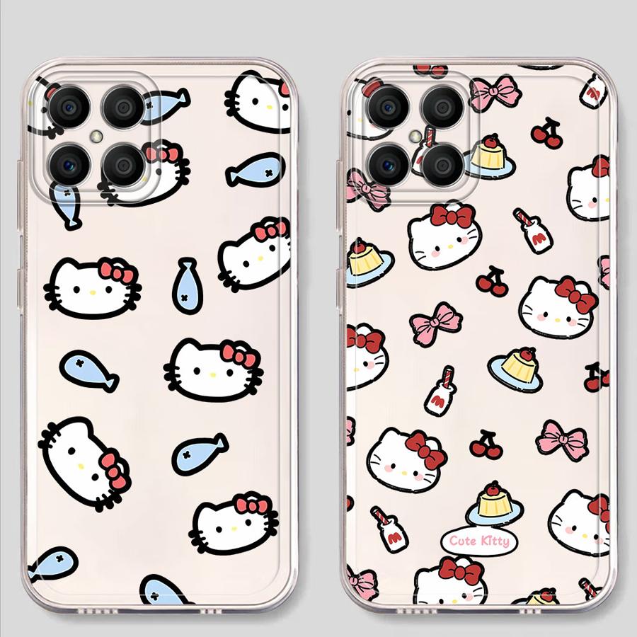 Soft Phone Cover Case for Honor X8 X9a X9b X8a 90 Lite X8b X7b Sanrio Cartoon Hello Kitty