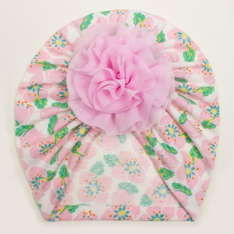 New Children's Flower Creative Printing Hat, Summer Thin Cute Soft Baby Hat, Baby Headscarf