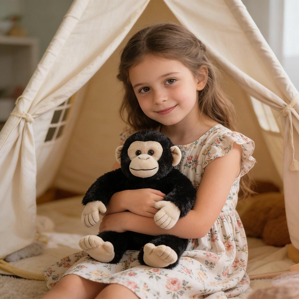 Black Chimpanzee Plush Toy - Orangutan Doll - Suitable For Hugging, Children's Birthday Gift For Boys And Girls