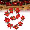 Red 2m Christmas Wreath Berries Maple Leaf String Lights Room Decoration Pendant