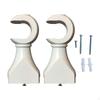 2 Pieces Curtain Rod Hooks Drapery Hanger Wall Mounted Fixing Bracket for Bedroom