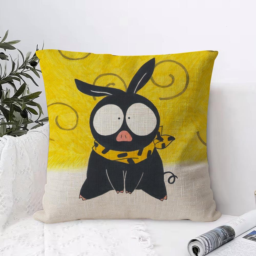 Japanese Anime Rranma 12 P Chan Cushion Cover Organic Linen Square Pillow Case Durable Nonallergenic And Kind To Skin
