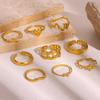 Romantic Mini Heart Proposal Rings For Women Elegant Fashion Gold Color Stainless Steel Ring Minimalist Anillos Wedding Jewelry
