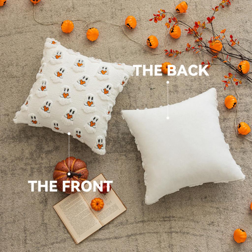 Halloween Plush Embroidered Pillowcase Living Room Sofa Party Decoration