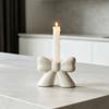 Europäischer Stil Schleifenknoten Kerzenständer Kreativer Schleifen Kerzenständer Klassischer Keramik Kerzenhalter Hochzeit