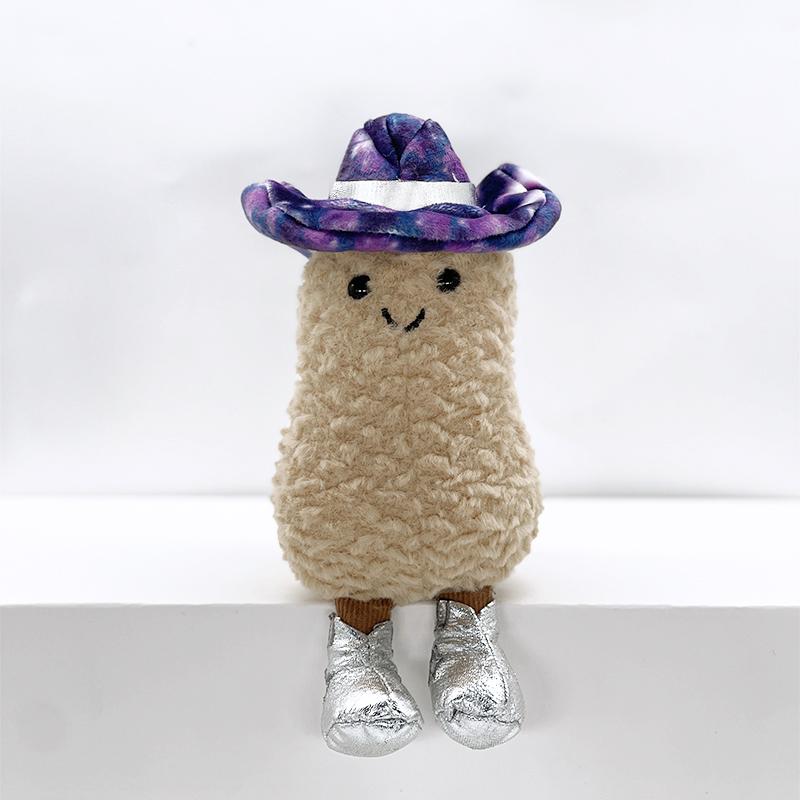 Space Series Alien Plush UFO Ornament Starry Sky Cowboy Hat Peanut Doll Birthday Gift