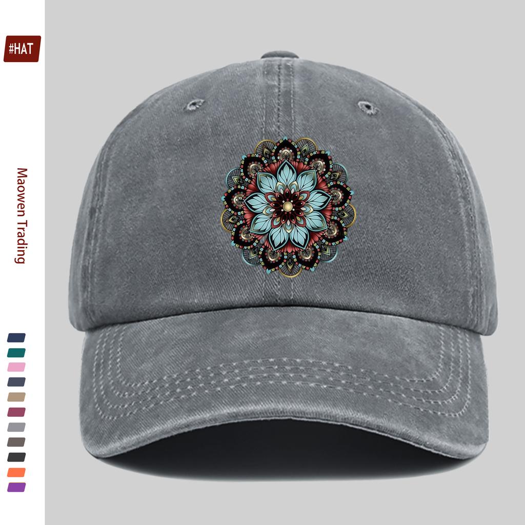 Pc Colorful Mandala Pattern Printed Baseball Cap Soft and Comfortable SpringSummer Fashion Design Sun Hat Comfortable and Li