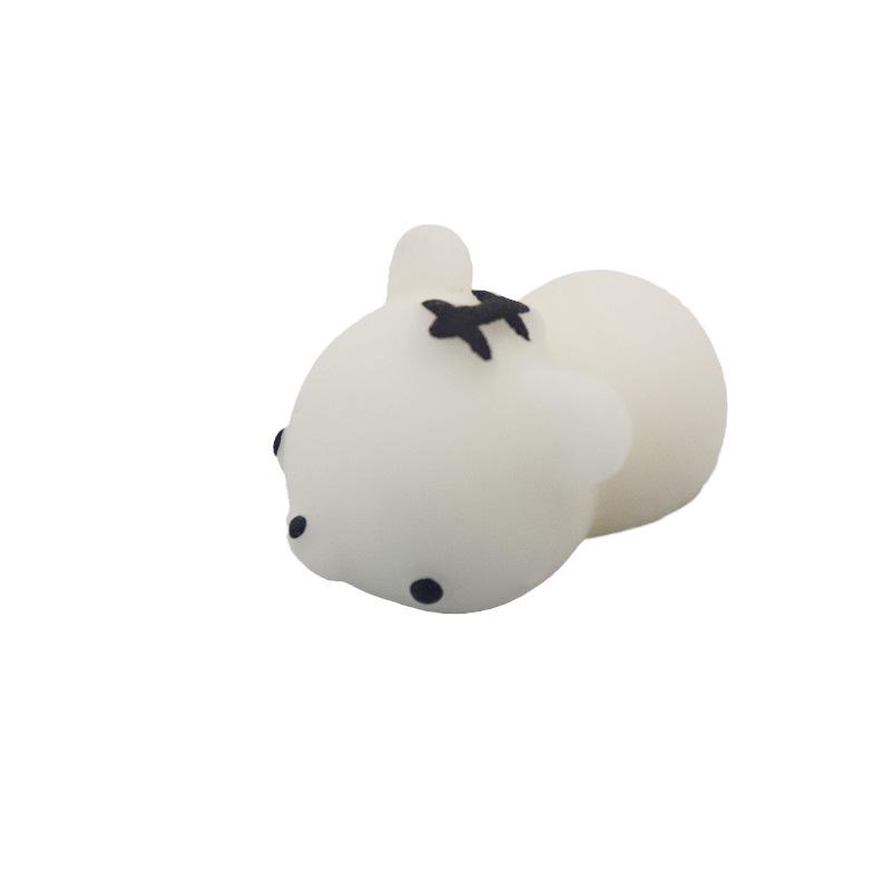 Japan Moe Small Animal Squeeze Toy: Soft Rubber Dumpling Peach
