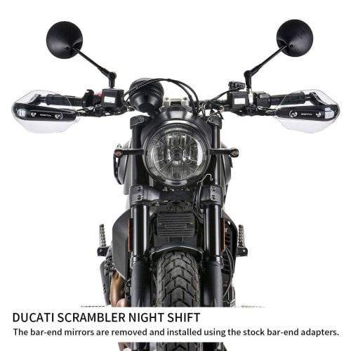 ZETA RACING Sonic Hand Guard PC Protector Kit Universal Type Compatible with Hollow Handlebars (13.5mm-14.5mm/17.5mm-18.5mm) Forged Bar End Installati