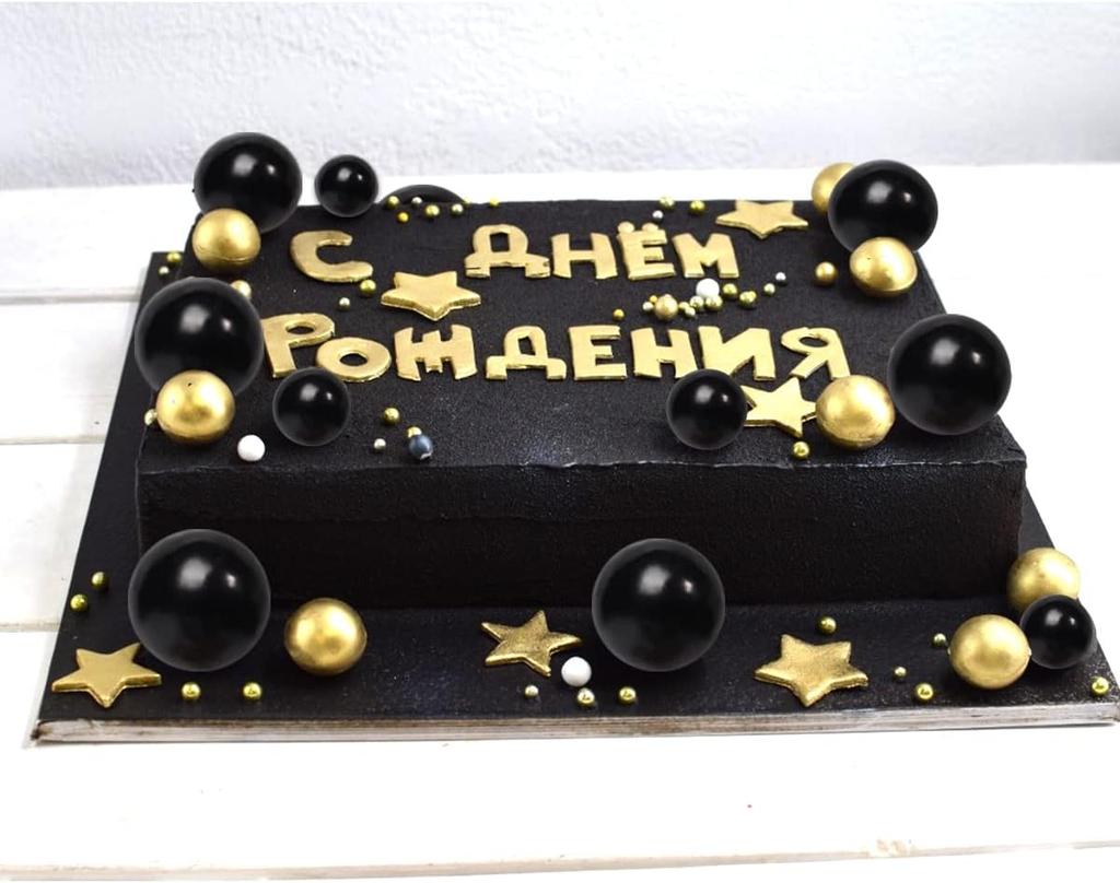 25 ks Zlaté a černé kuličkové toppery na dort Pěna a perleťový materiál pro Výročí Baby Shower Narozeniny Svatbu Vánoce Svátek svatého Valentýna