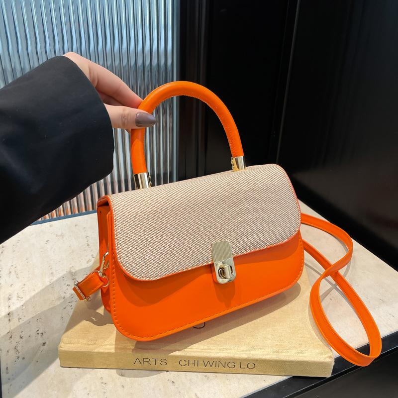 

Small bag 2025 new spring and summer versatile small square bag fashion women s bag foreign texture shoulder messenger bag оранжевый