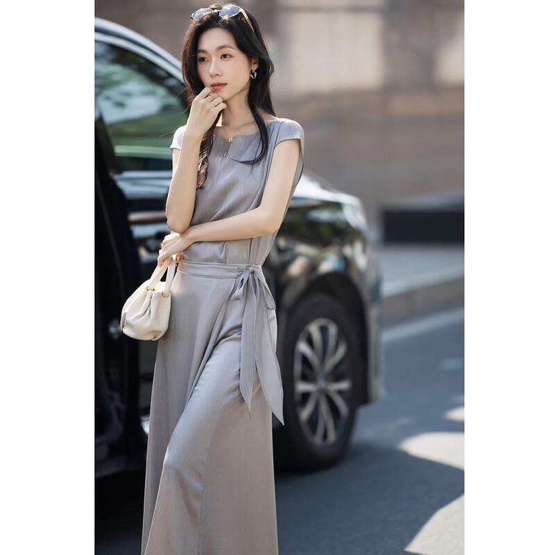 Women's Minimalist Summer Flutter Sleeve Top & Skirt Set