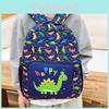 Large Backpack Capacity Cartoon Dinosaur Forklift Simple Schoolbag Boys Girls