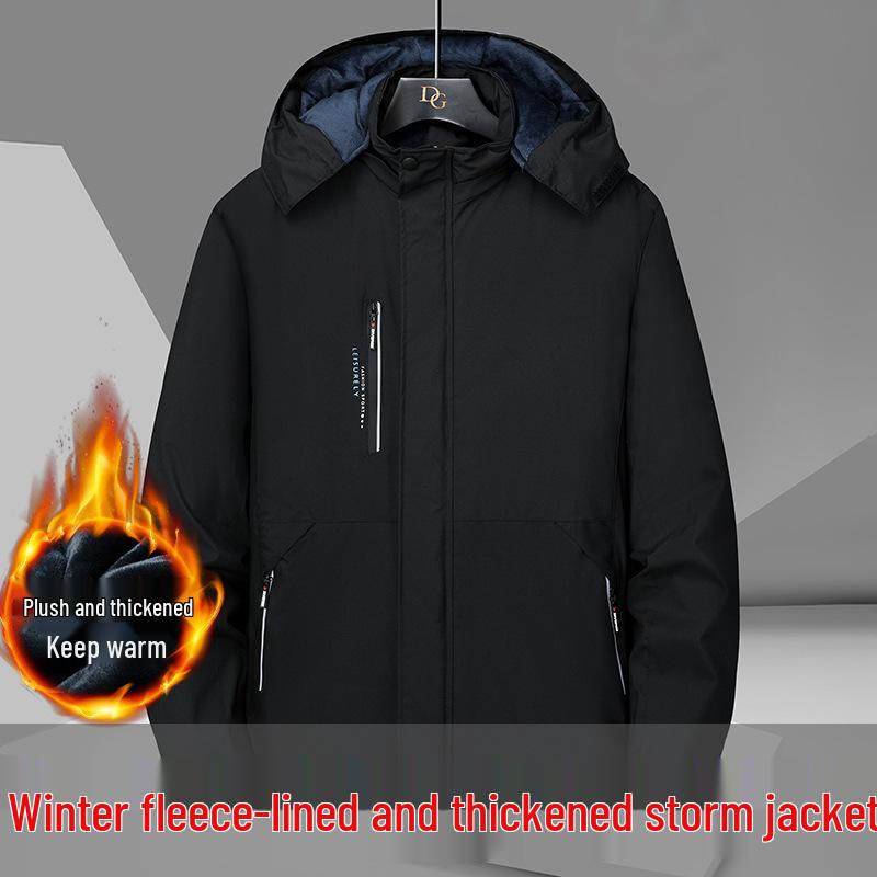 Veste d'hiver imperméable et respirante pour homme, doublée polaire, pour la pêche