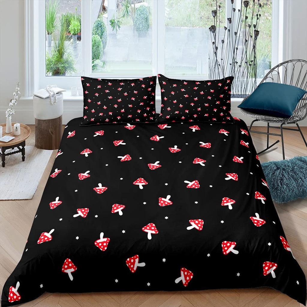 Sushi Pattern Three-Piece Quilt Cover 3D Digital Printing Bedding Set Bed Cover