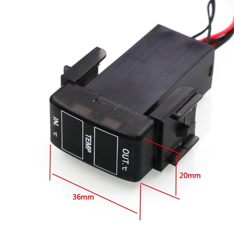 Car Internal And External Temperature Display Dual Temperature Sensor For Nissan Qashqai X-Rail Sunny NV200 Teana