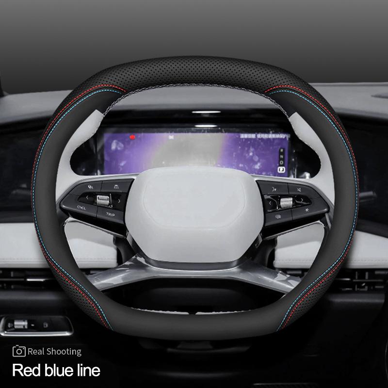 

Double D Type High Leather Braid on Car Steering Wheel Cover Wrap for Geely Galaxy L7 Boyue L COOL 2026 2026 Holder Protector