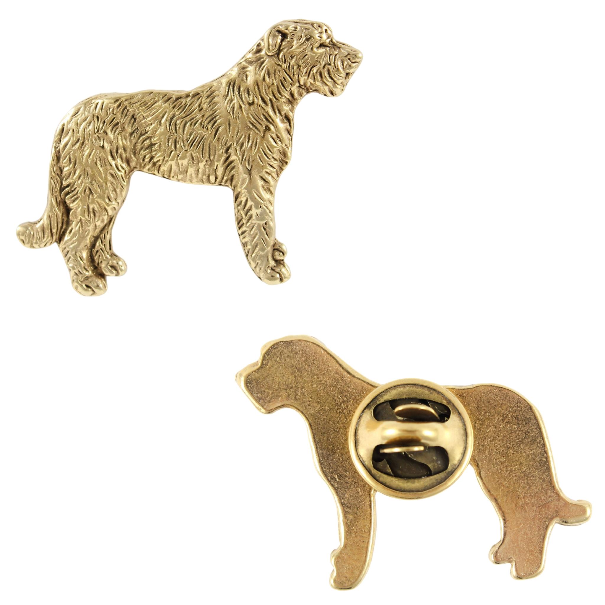 

Irish Wolfhound I - gold-plated pin brooch, elegant dog ornament, unique pin by Art-Dog brand