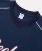 Reebok New Basic Lettering Short Sleeve Piste - Navy