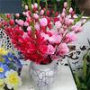 European Style Gladiolus Silk Flower Arrangement - 5 Prong Fake Floral Decoration Bouquet
