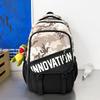 Schoolbag Japanese ins trendy cool American retro contrasting colors versatile large-capacity schoolbag male junior high school student backpack
