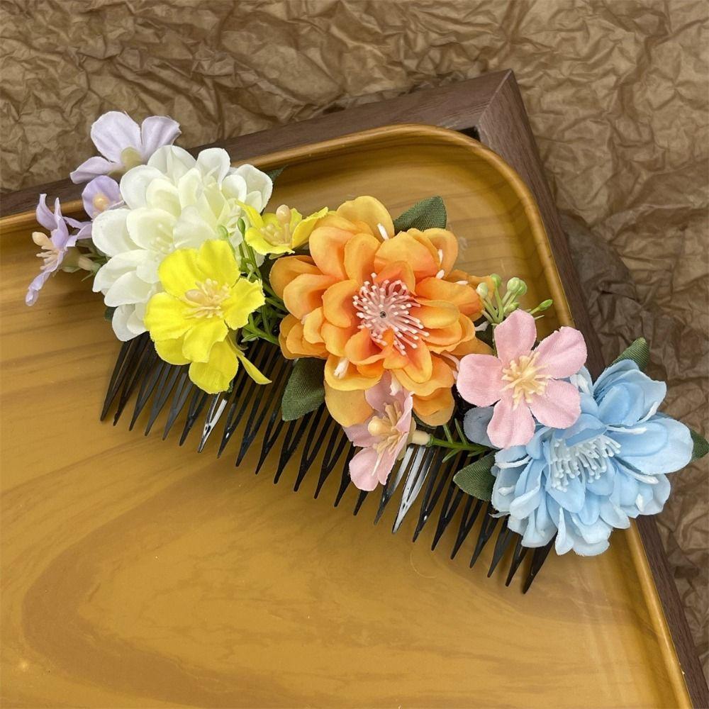 

Flower Flower Hair Comb Thailand Wedding Bride Accessories Cute Flower Hairpin Student style 8