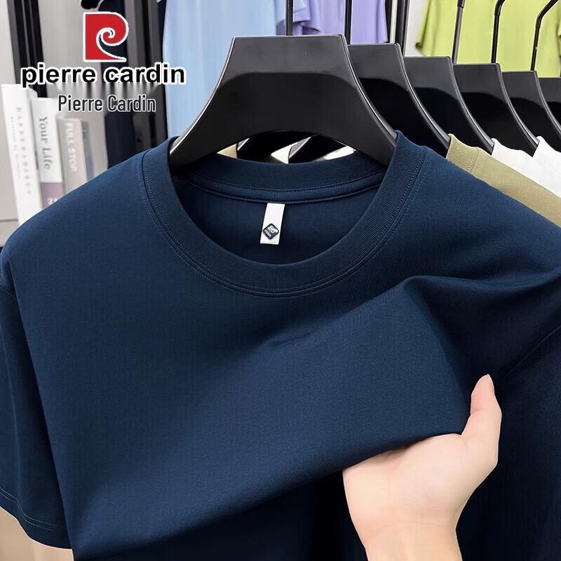 Мужская однотонная рубашка-поло Pierre Cardin из смесовой хлопково-шелковой ткани L