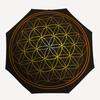 Golden Flower of Life - Sacred Geometry, Cars, or Any Smooth SurfaceUmbrella, Portable 3-Fold Umbrella for Men & Women,Christmas Gift ES68