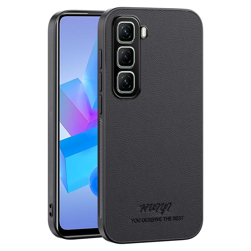 Luksusowe Matowe Etui Infinix Hot 50 na Skórzane Etui Samochodowe z Magnetycznym Mocowaniem dla Infinix Hot HOT 50 40 Pro Pokrowiec Chroniący przed Wstrząsami