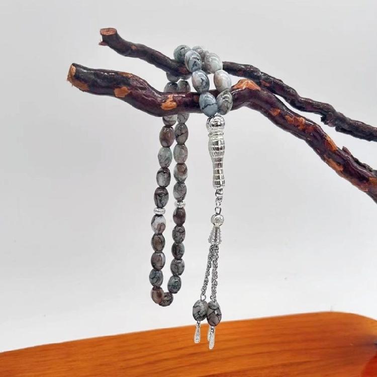 Handmade Glass Bead Rosary Bracelets Cross Pendants Bracelets Catholicism Prayer