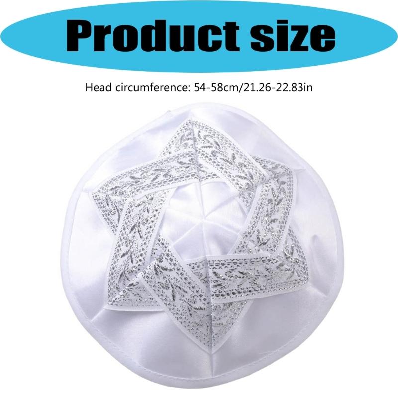 Comfortable Kippah Breathable Jewish Hat Lightweight Polyester Skullcap For Daily Religious Use