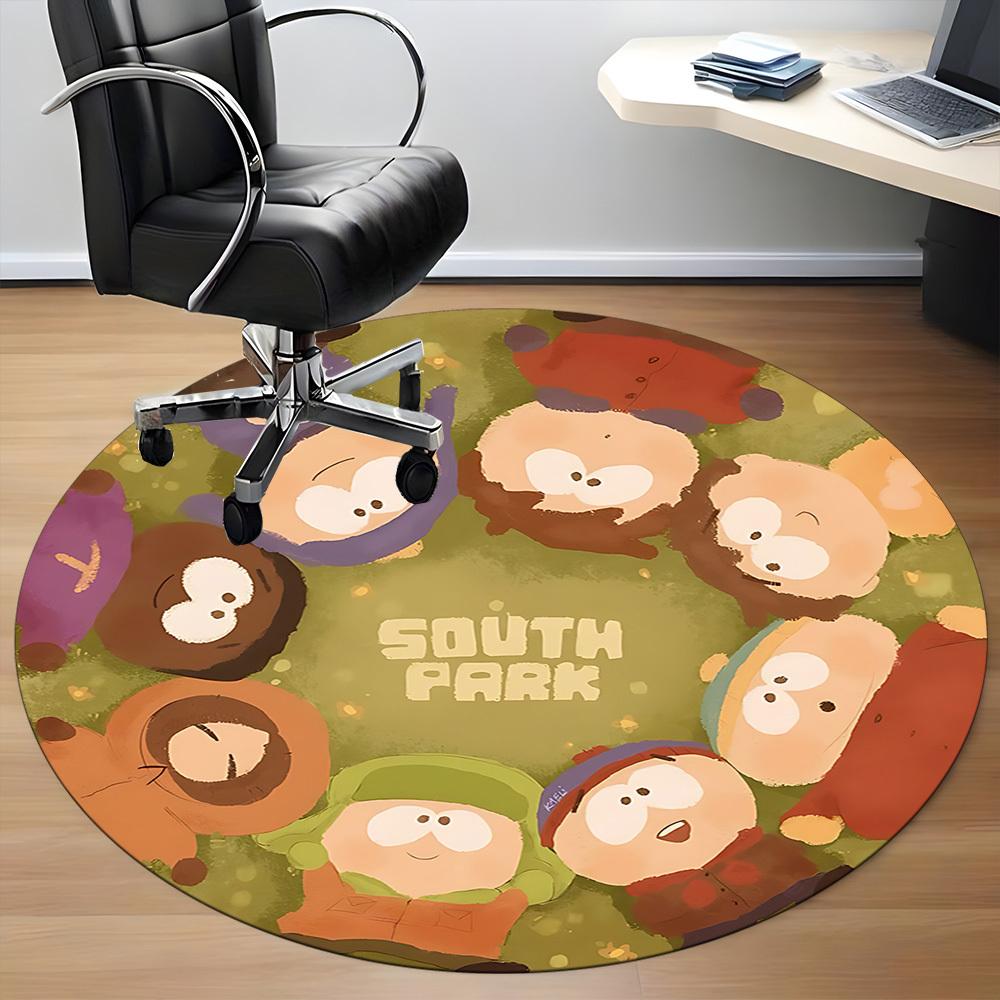 1pcSouth Park Characters Office Round Area Rug, Indoor Mat Suitable For Office, Bedroom Living Room Home Decor, Room Deco,  Offic A0928155