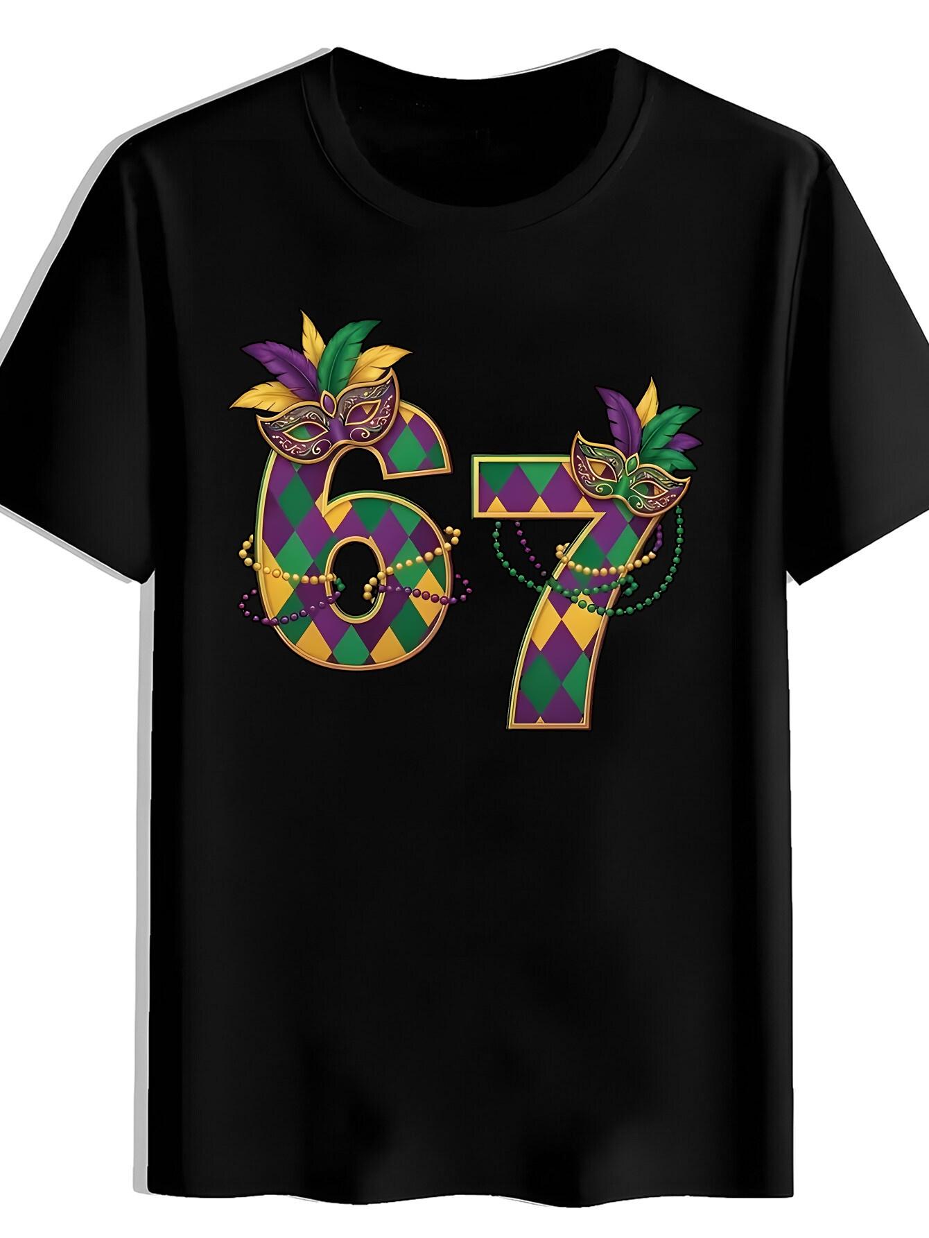T-shirt Number 6 Number 7 Printed L