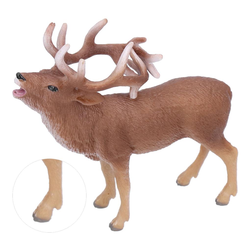 Lifelike Deer Figurine Toy Jungle Zoo Wild Deer Animal Toy Plastic Reindeer Playset Gift