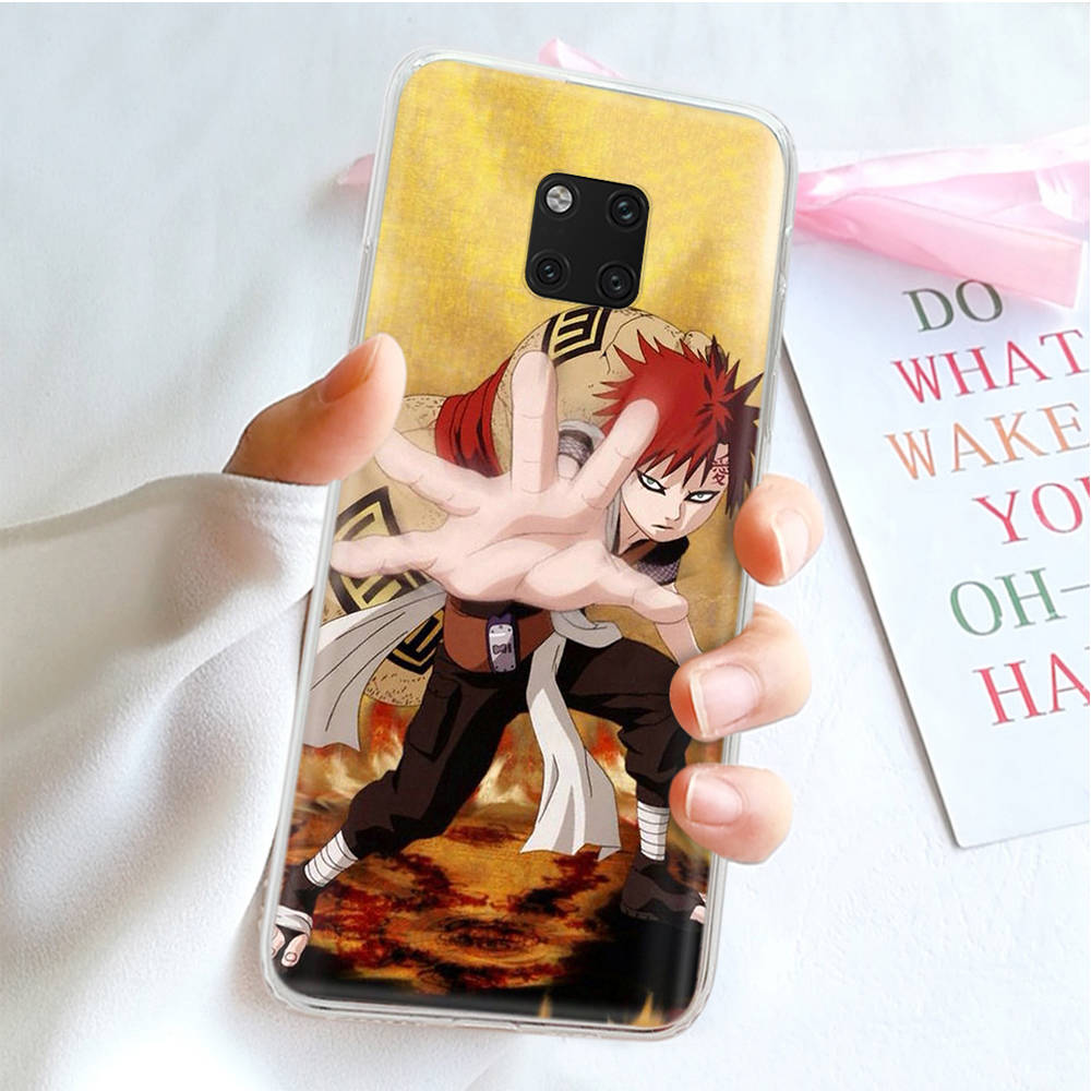 JW81 Naruto Gaara Transparent Case for Samsung A04 A14 A23 M33 M53 Realme 10 9 C35 C55 VIVO Y02 X80 Infinix Hot 30 Note 11 Tecno Spark 8P Pro