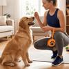 Multi-functional Waterproof Silicone Dog Treat Pouch Paw Print Round Dog Treat Bag Zippered Training Reward Pouch Keys