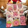 Cartoon L-Loopy Throw Flannel Cozy Print Blanket, Portable, Durable Machine Washable Cute Cool
