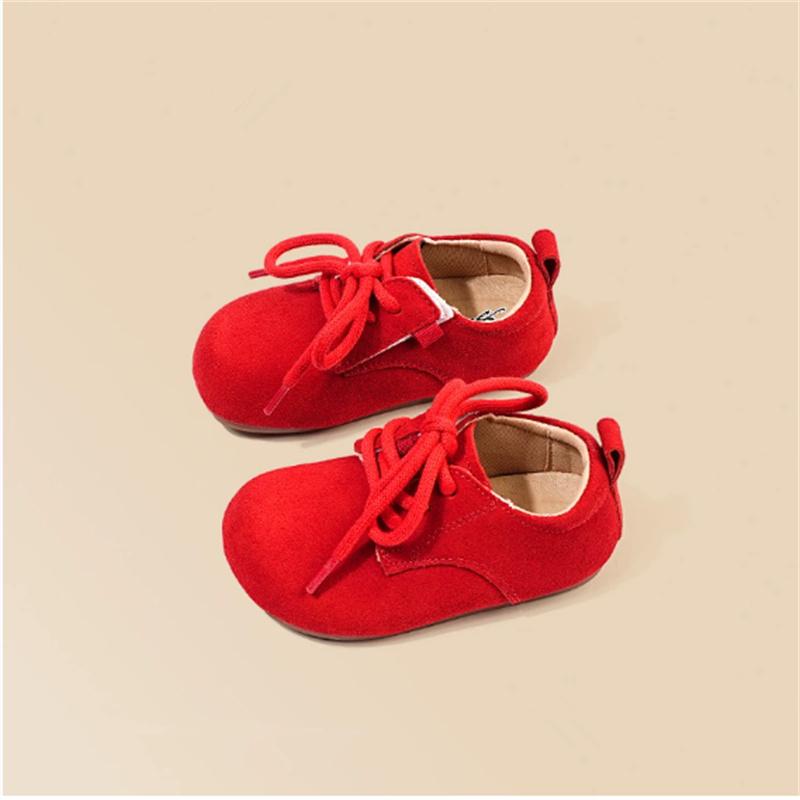 

New Autumn Children Shoes For Girls Leather Butterfly-knot Princess Shoes Soft Sole Fashion Toddler Girls Sneakers EU 22-26 23